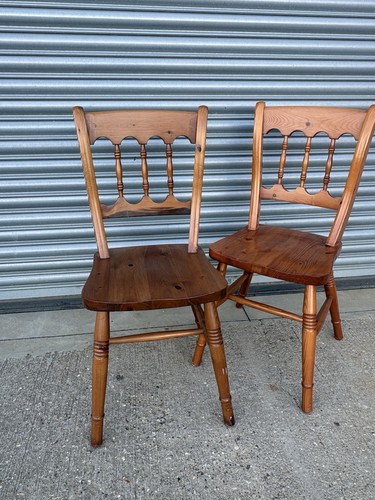 Pair vintage solid pine - pair,