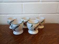 Denby Greenwheat Set Of 5 Vintage Egg Cups In Excellent Condition