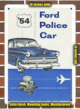 Metal Sign - 1954 Ford Police