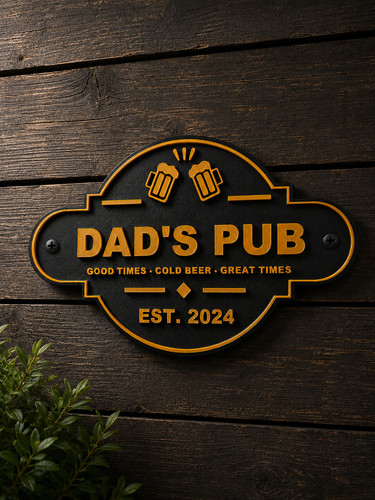 Personalised garden bar sign - personalised,