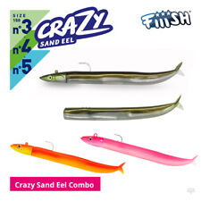 Fiiish Crazy Sand Eel Lures Combo Pack - Bass Wrasse Pollock Cod Sea Trout Pike