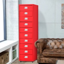 UK 3-10 Tier New Mobile Filing Cabinet Office Document Storage Trolley