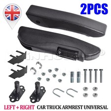 2x Universal Truck Seat Armrest Kit L+R Adjustable Arm Rest for Car RV Boat Van
