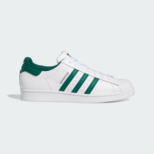 adidas Superstar 'White/Green' Men's Trainer GZ3742 (UK 8.5-10) Brand New