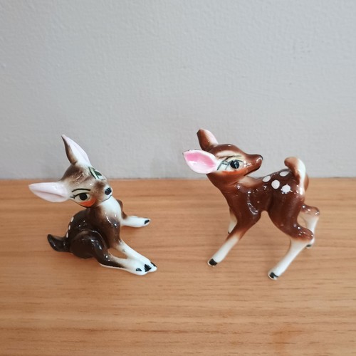 Vintage set porcelain fawn - vintage,