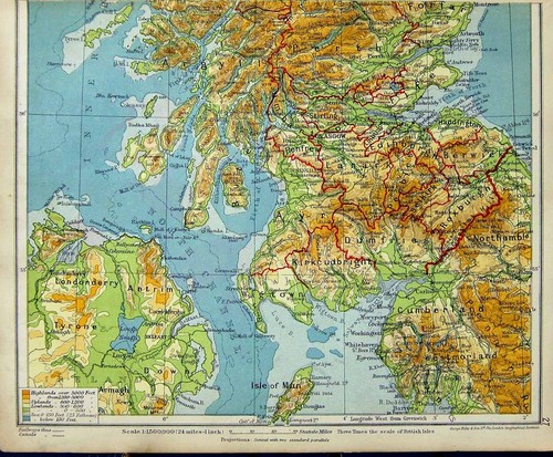 Old vintage print 1925 - vintage, map