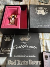 Bad Taste Bears Official Collectors Club Box Set Rare Collectible Figurine