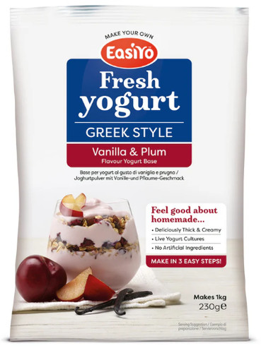 Easiyo vanilla and plum greek - easiyo,