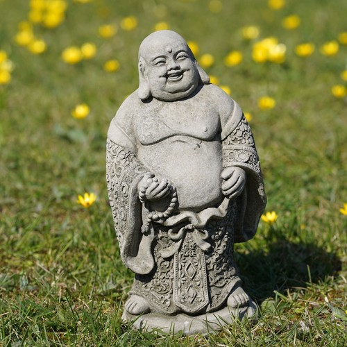 Standing buddha stone statue - standing, |