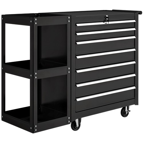 Lockable steel tool chest - steel,