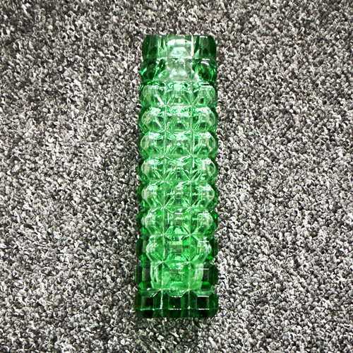 Green pressed glass - green,