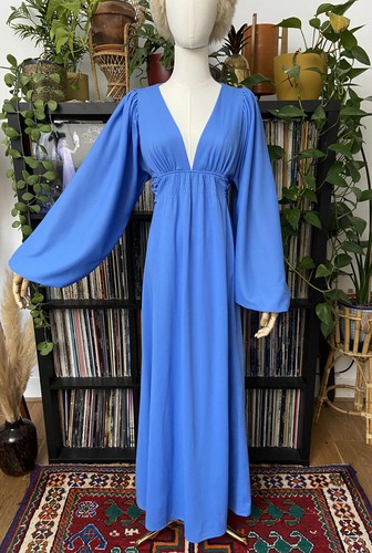 Vintage 1970s blue ossie clark - vintage,