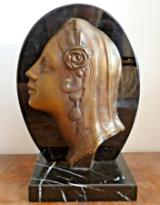 Art Deco Bronze Portrait Bust