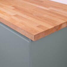Solid Beech Kitchen Wood Worktops | 3000mm x 620mm x 40mm | Wooden Countertops