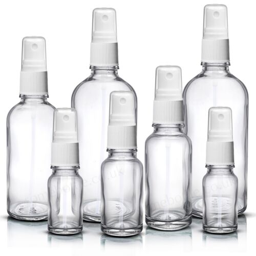 Clear glass spray bottle with - clear,