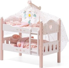 ROBOTIME Wooden Doll Bunk Bed