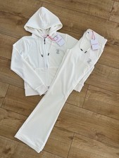 Juicy Couture Ivory Velour Y2K Style Tracksuit Set Size XS - Brand New With Tags