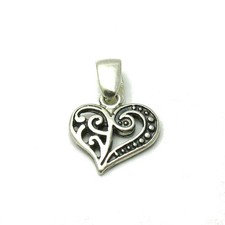 Sterling Silver Heart Pendant Charm Stamped 925 Nickel Free