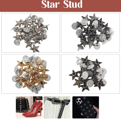 Star shape spike rivet studs - shape,