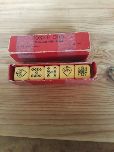 Poker dice set pack vintage - dice,