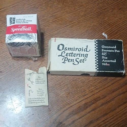 Vtg osmiroid lettering - vtg, set