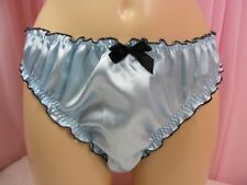 sissy panties blue satin