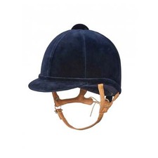 Charles Owen Fian Riding Hat | Equestrian Equipment | Navy With Flesh Harness
