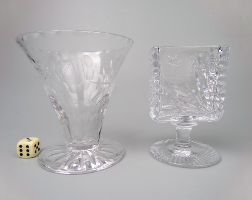 Cut crystal glass vase - crystal,