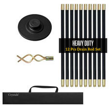 12 Piece Drain Rod Set 9m