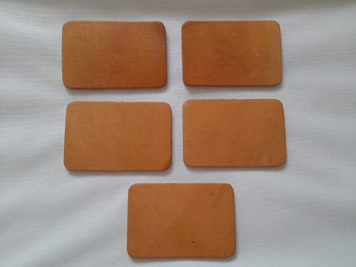 Leather large square blanks - leather,