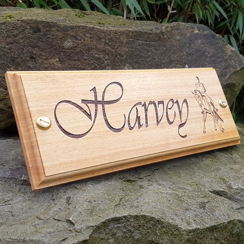Horse name plate - plate, stable