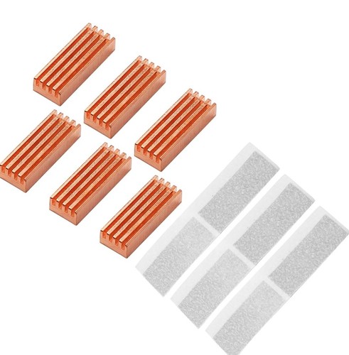 6pcs 22x8x5mm pure - pure, copper