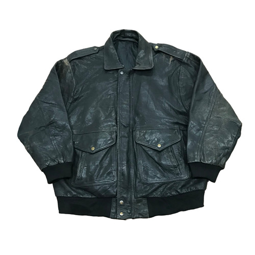 Leather flight jacket - jacket, men’s