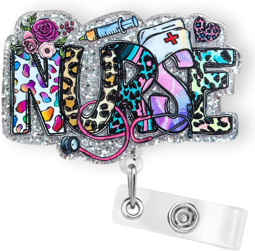 Retractable nurse badge reel - nurse,