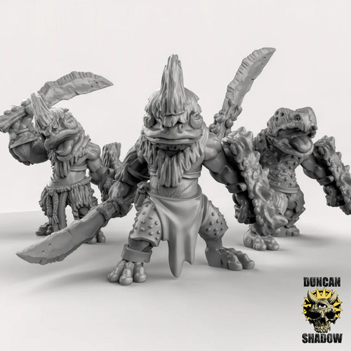 Heavy armoured frog folk with - folk,