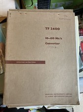 Marconi TF 2400 -100-110 Mc/s Converter Instruction Manual 1965