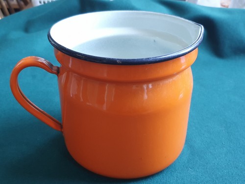 Vintage large enamel jug - vintage,