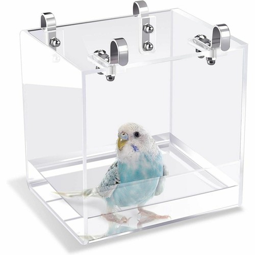 Transparent bird bath for - bird,