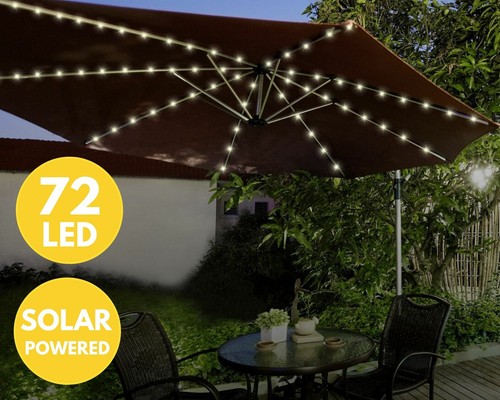 Led solar parasol lights - led,