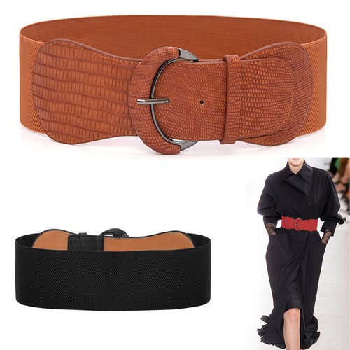 Women wide elastic belt ladies - elastic,