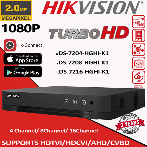 Hikvision 2mp dvr - 2mp, 4/8/16ch
