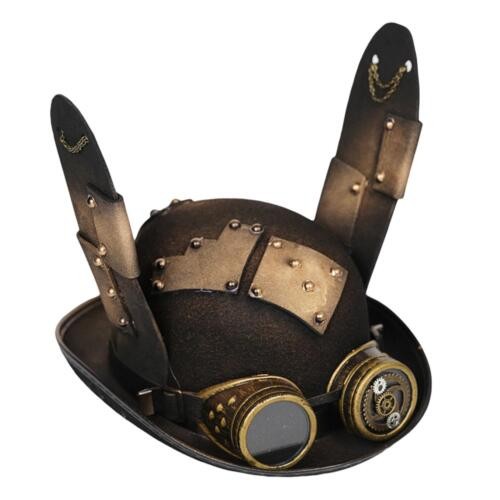 Steampunk goggles black top - steampunk,