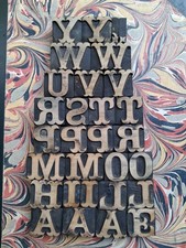 WOODEN Letterpress PRINTING BLOCKS 3.4cm High.  (Not Suitable For Printing).