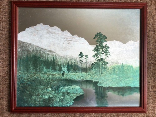 Vintage framed foil art print - vintage,