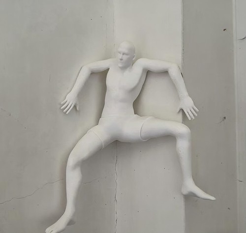 Wall decor climber sculpture - decor,
