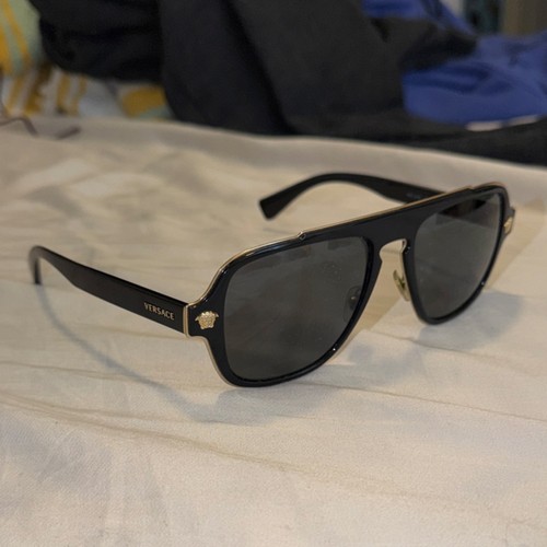 Versace black aviator - versace,