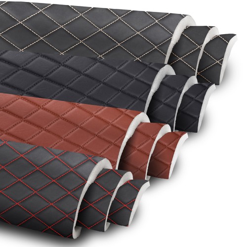 Wide quilted faux leather - 63",
