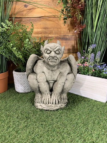 Stone garden gargoyle - garden, goblin