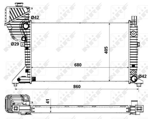 Nrf radiator for mercedes benz - nrf,