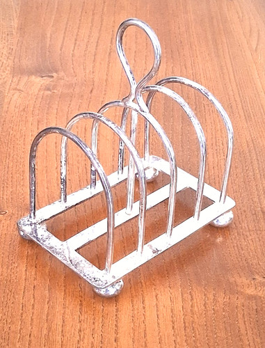 Silver plated toast rack - silver,